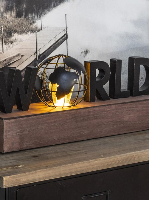 Lámpara con la palabra "WORLD" - Kiabi