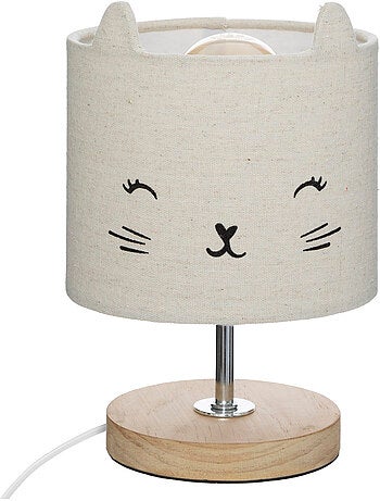 Lámpara con pantalla de gato