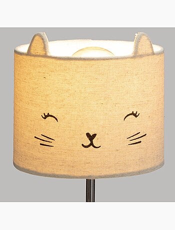 Lámpara con pantalla de gato