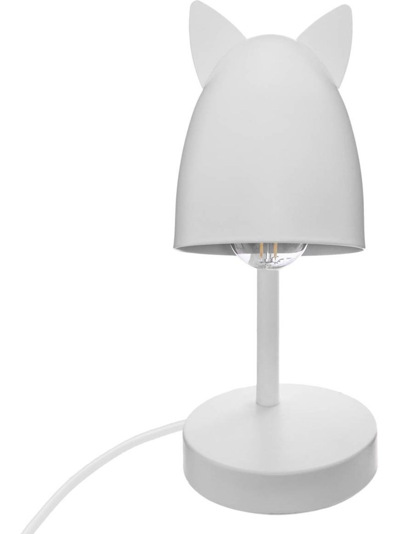 Lámpara de mesa con orejas h.31cm metal blanco Blanco - Kiabi
