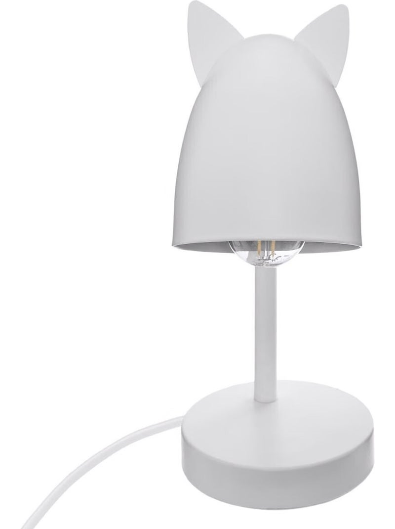 Lámpara de mesa con orejas h.31cm metal blanco Blanco - Kiabi