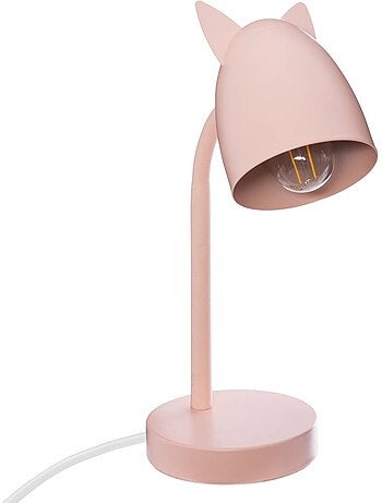 Lámpara de mesa con orejas h.31cm metal rosa