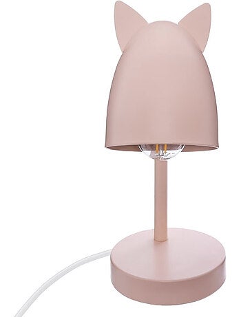 Lámpara de mesa con orejas h.31cm metal rosa
