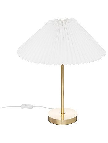 Lámpara de mesa con pantalla plisada