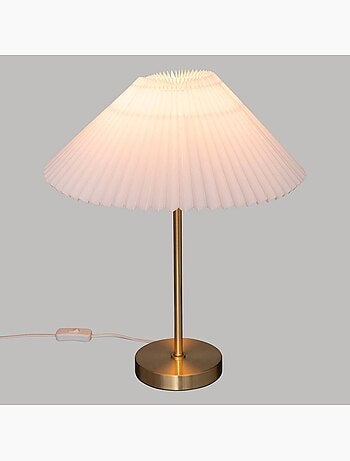 Lámpara de mesa con pantalla plisada