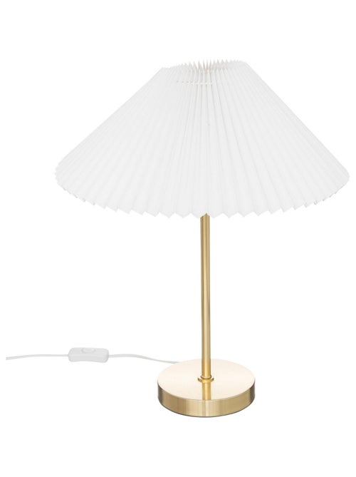 Lámpara de mesa con pantalla plisada - Kiabi