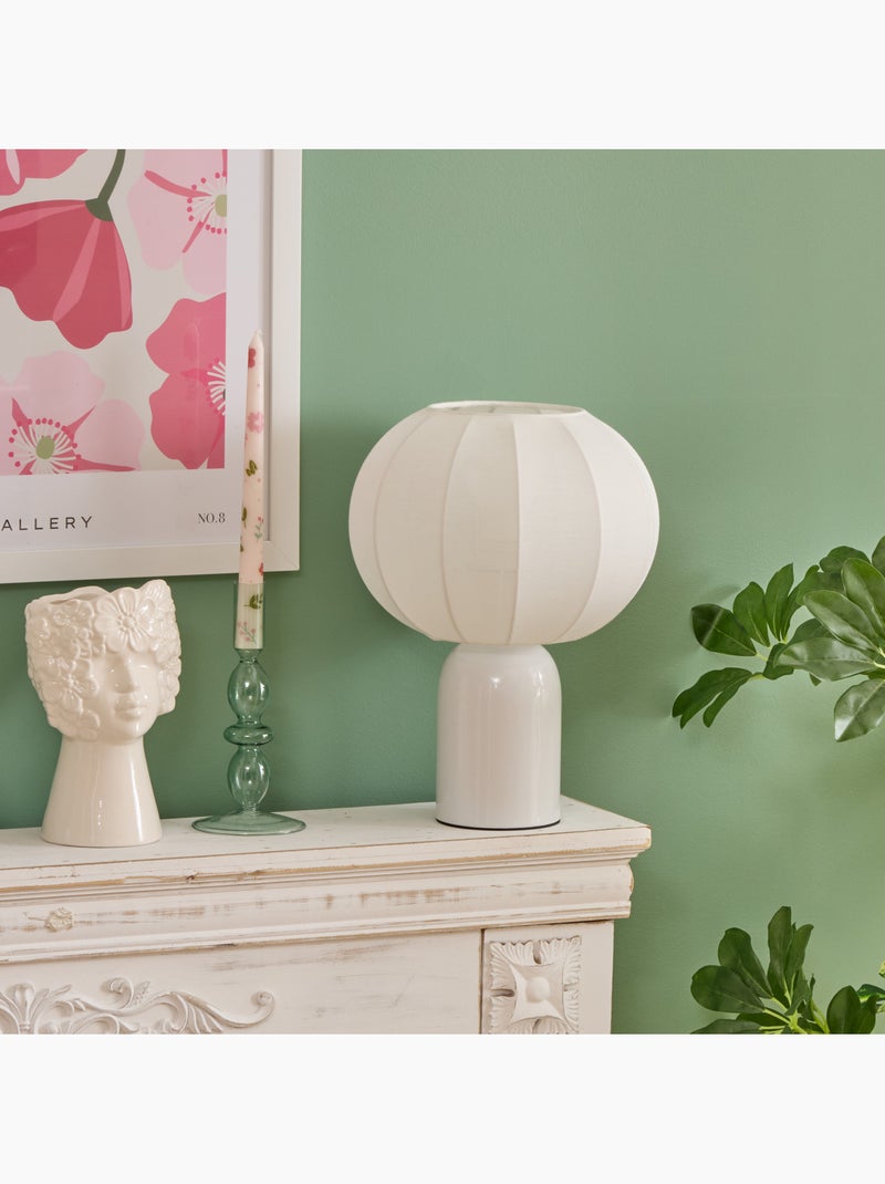 Lámpara de mesa de acero con diseño moderno Blanco - Kiabi