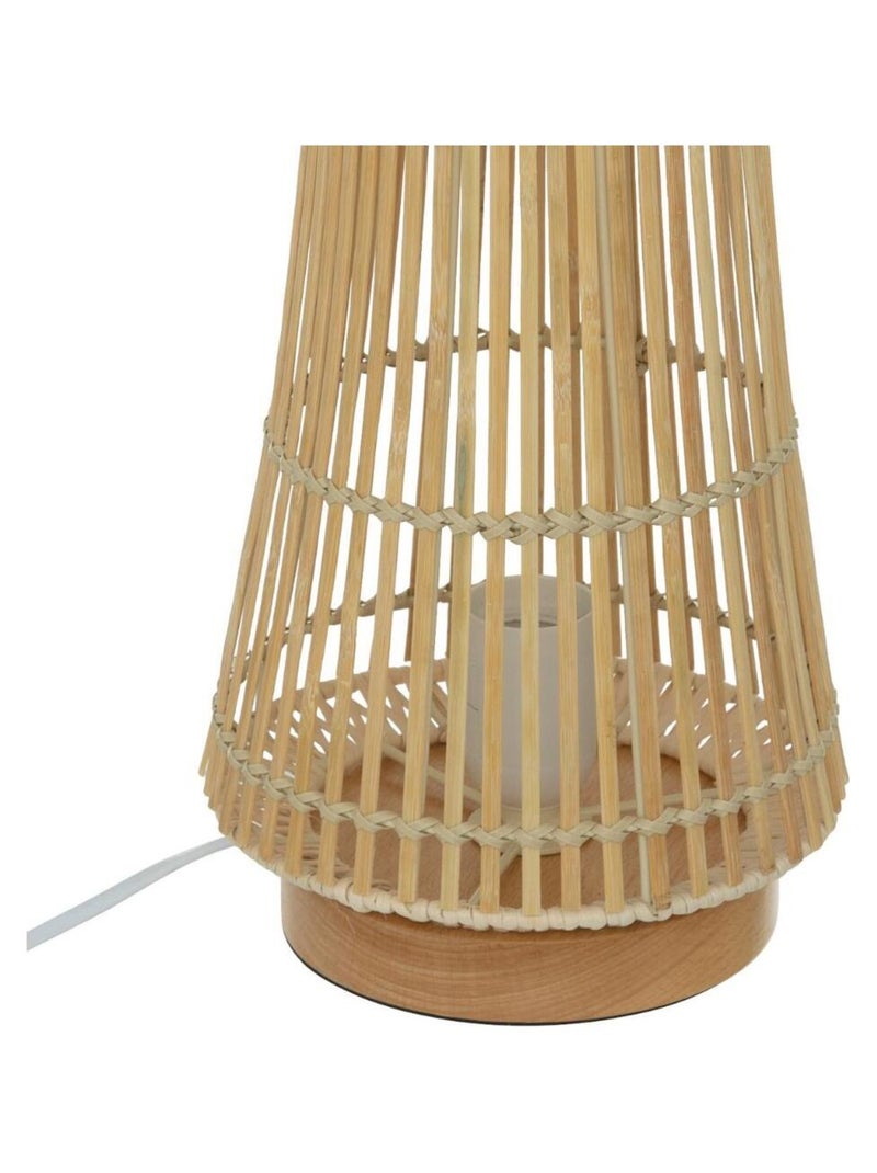 Lámpara de mesa de bambú Beige - Kiabi