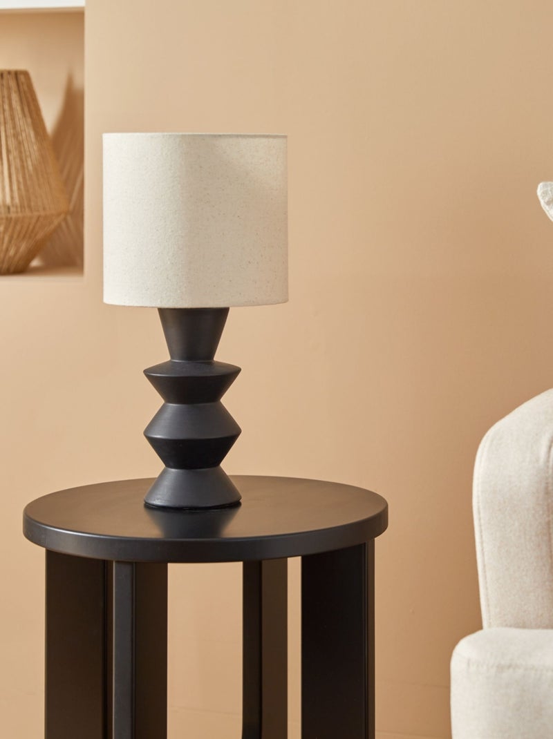 Lámpara de mesa de cerámica negra Negro - Kiabi