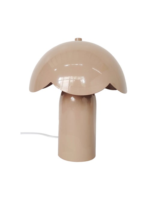 Lámpara de mesa decorativa de metal con pantalla redondeada - Kiabi