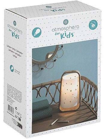 Lámpara de mesa estrellas h.28cm bambú