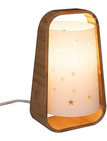 Lámpara de mesa estrellas h.28cm bambú