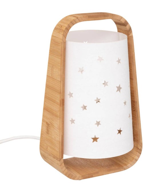 Lámpara de mesa estrellas h.28cm bambú - Kiabi Lámpara de mesa estrellas h.28cm bambú - Kiabi