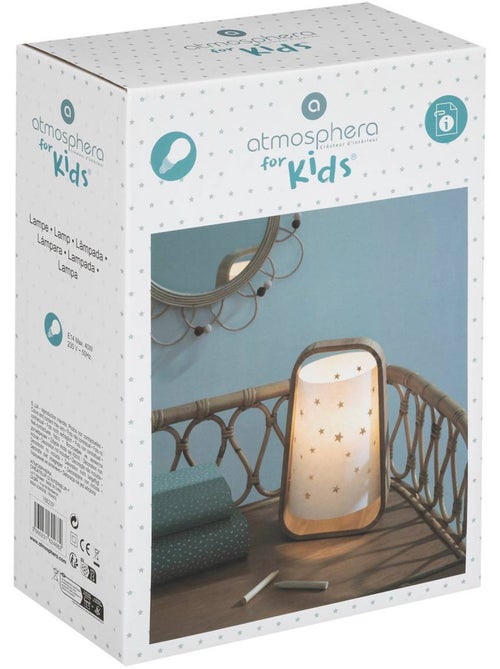 Lámpara de mesa estrellas h.28cm bambú - Kiabi Lámpara de mesa estrellas h.28cm bambú - Kiabi