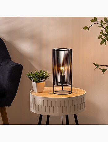 Lámpara de mesa nora negra h30cm
