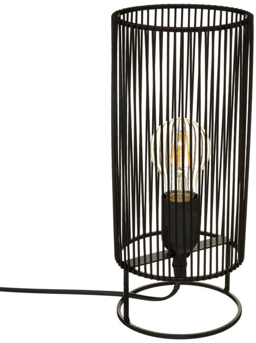 Lámpara de mesa nora negra h30cm - Kiabi