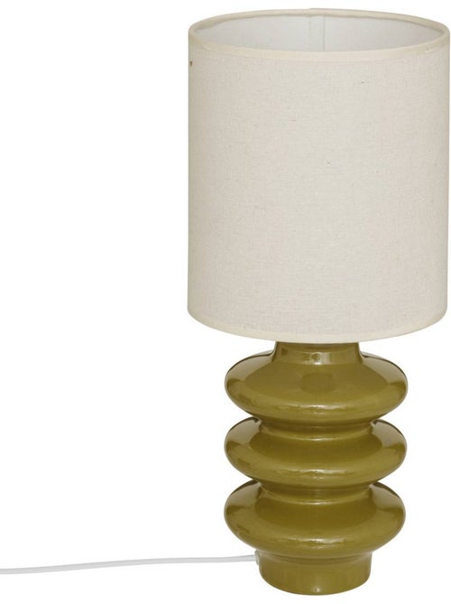 Lámpara de mesa seta vinus verde caqui h41.5cm - Kiabi