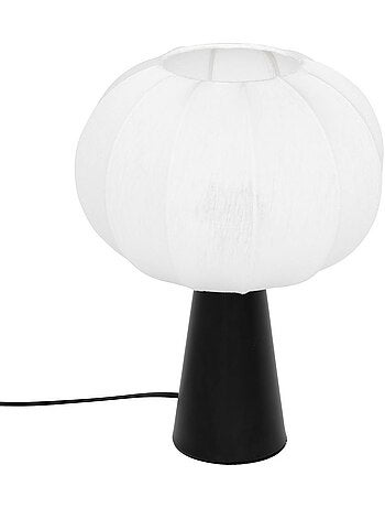 Lámpara de mesa tobie algodón plata h33cm