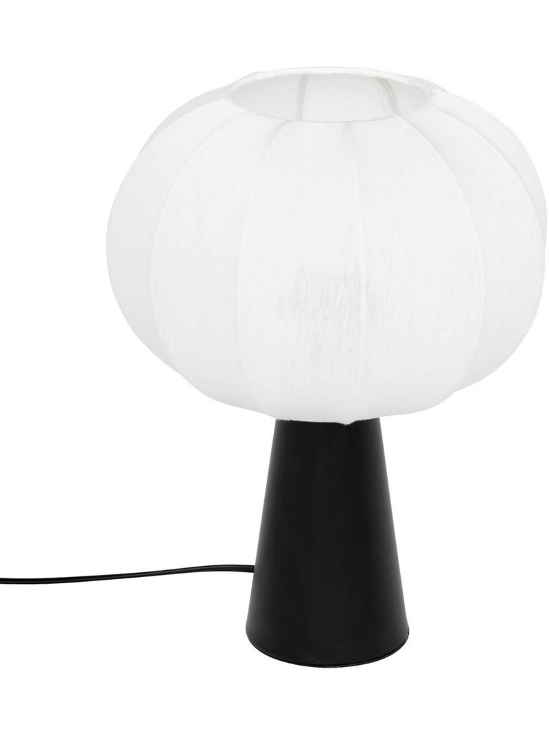 Lámpara de mesa tobie algodón plata h33cm Negro - Kiabi