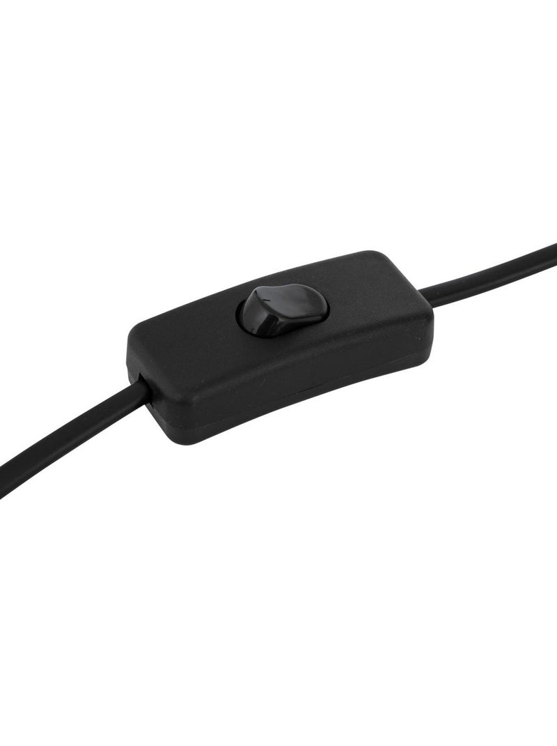 Lámpara de mesa tobie algodón plata h33cm Negro - Kiabi
