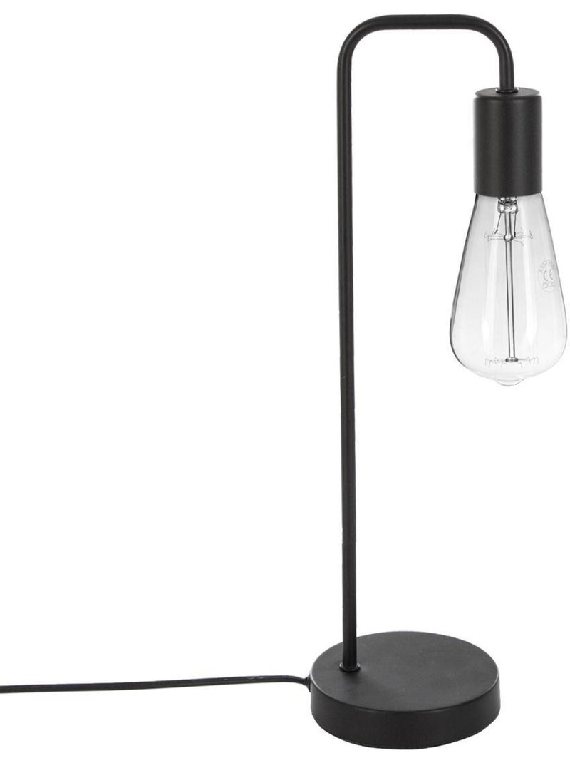 Lámpara de metal keli negra h45cm Negro - Kiabi