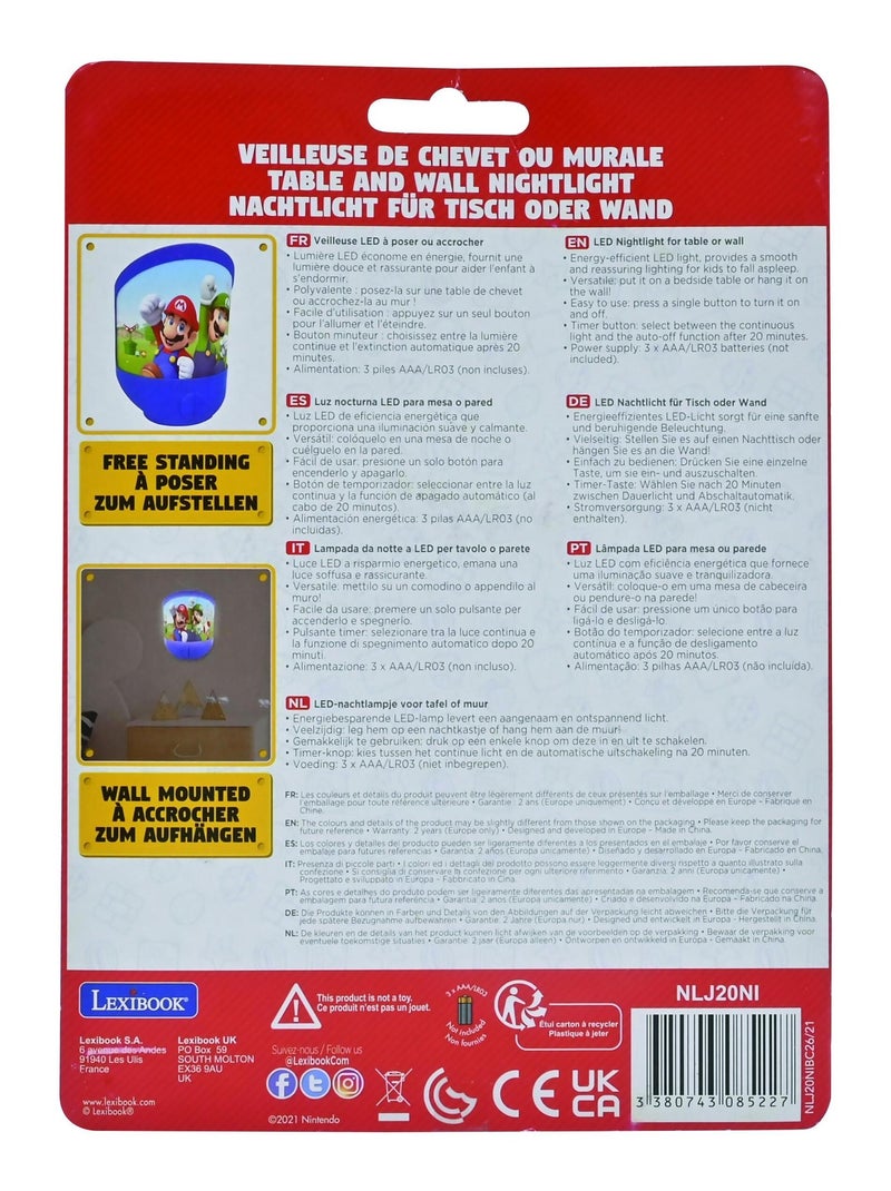 Lámpara de noche de pared y mesa Super Mario Azul - Kiabi