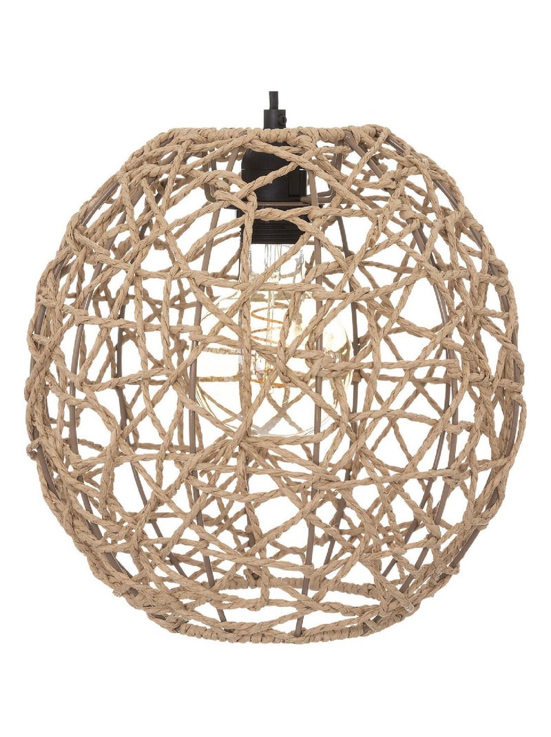Lámpara de pie efecto ratán Beige - Kiabi