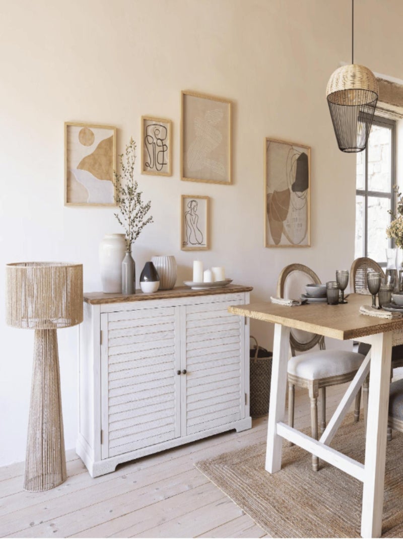 Lámpara de pie estilo yute Beige - Kiabi