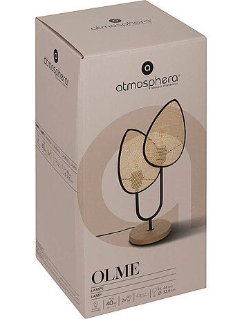 Lámpara en forma de hojas de mimbre