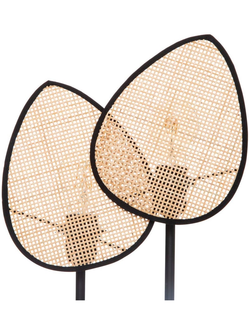 Lámpara en forma de hojas de mimbre Beige - Kiabi
