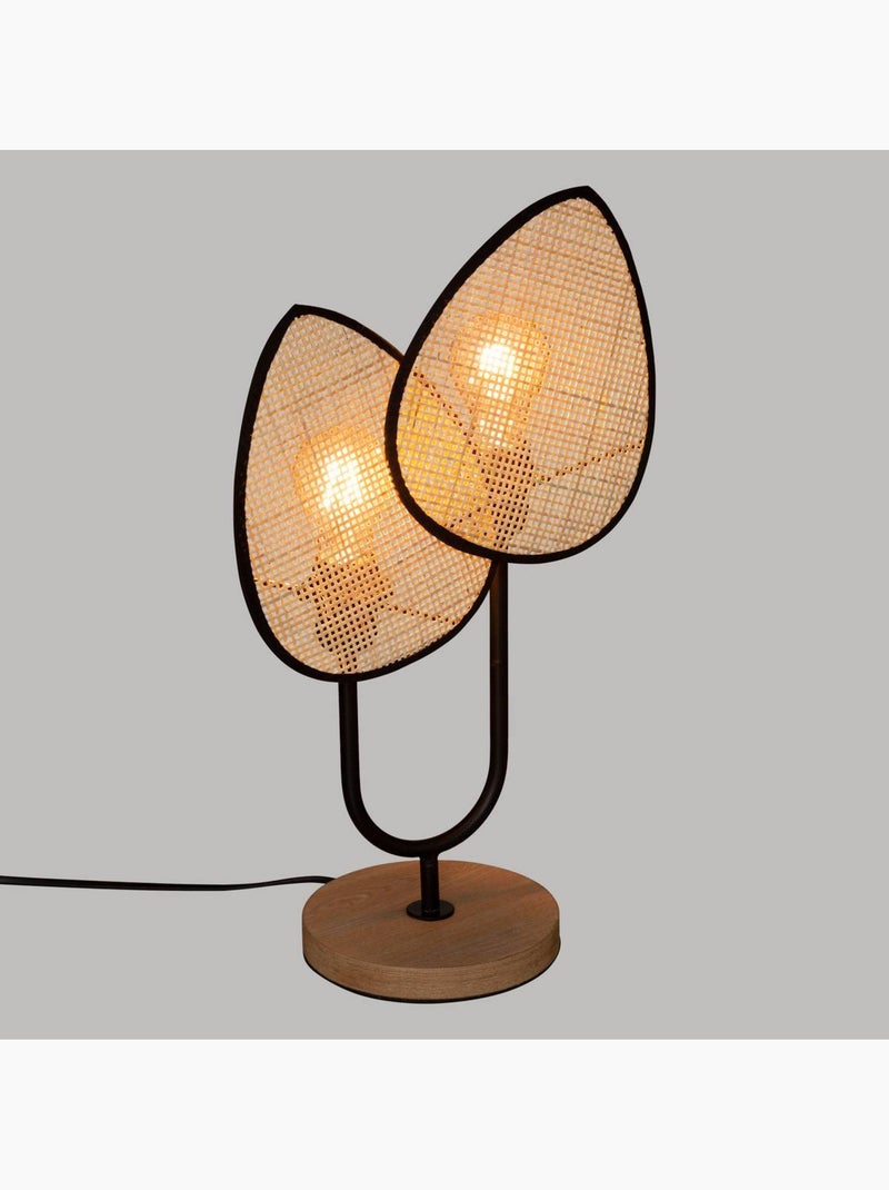 Lámpara en forma de hojas de mimbre Beige - Kiabi