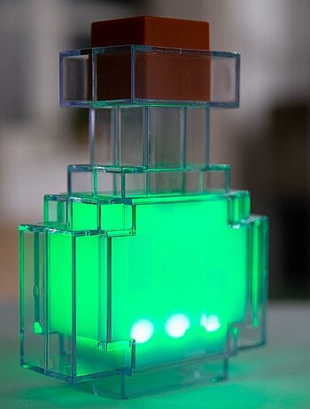 Lámpara LED frasco poción recargable por USB - 8 modos de colores 'Roba' - Minecraft