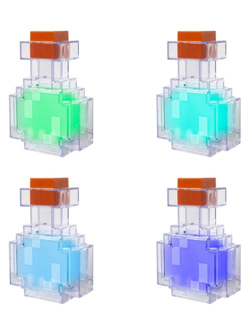 Lámpara LED frasco poción recargable por USB - 8 modos de colores 'Roba' - Minecraft - Kiabi