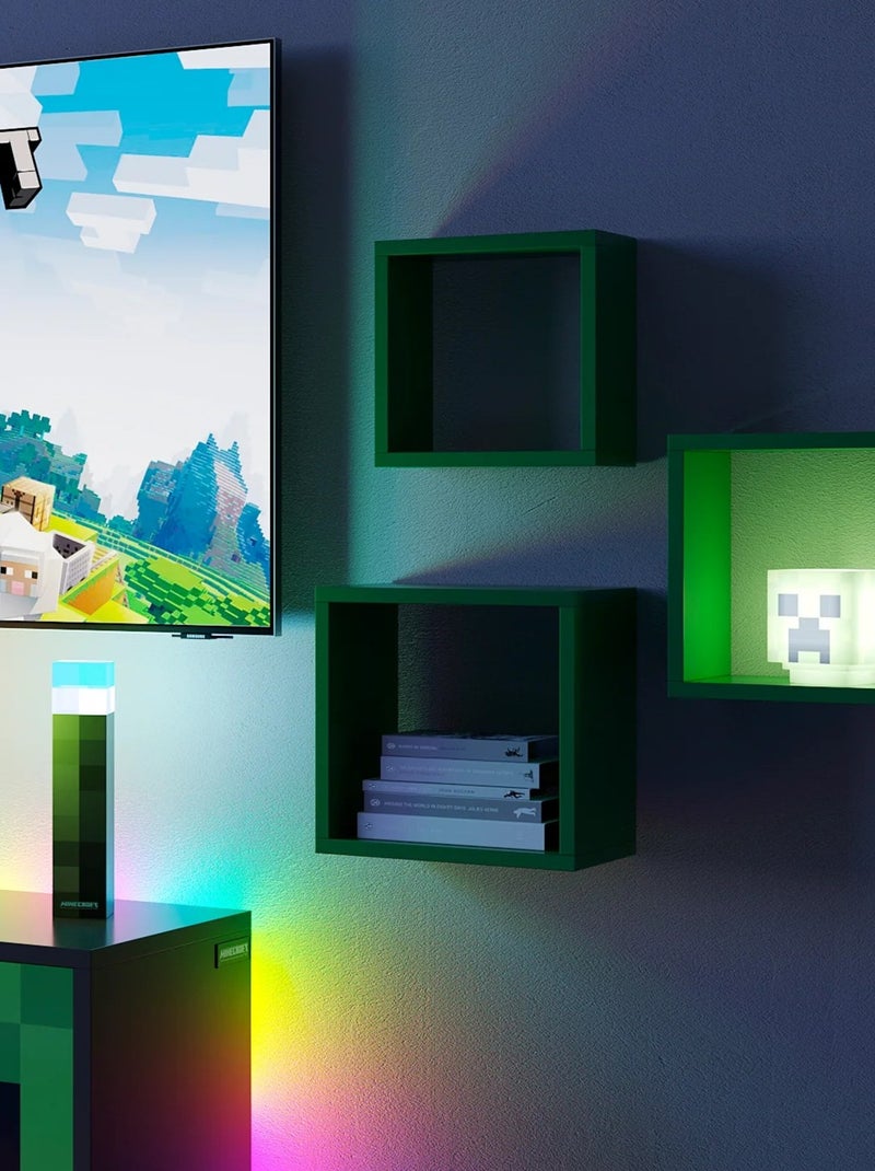 Lámpara LED recargable por USB con temporizador 'Roba' - Minecraft Verde - Kiabi
