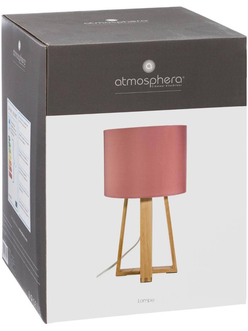 Lámpara molu madera blanca h35cm Blanco - Kiabi