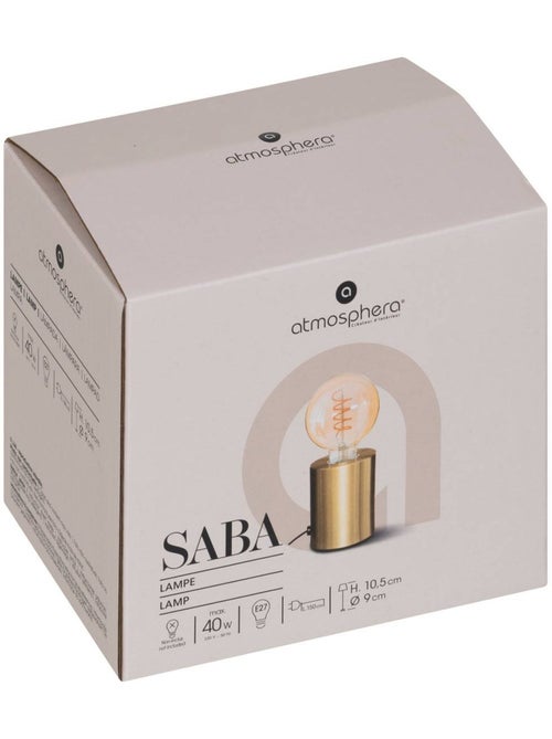 Lámpara saba de base dorada h11cm - Kiabi Lámpara saba de base dorada h11cm - Kiabi