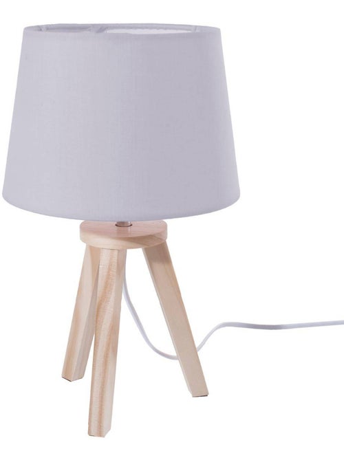 Lámpara trípode h.30cm madera gris - Kiabi Lámpara trípode h.30cm madera gris - Kiabi