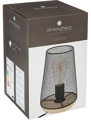 Lámpara zely gris h23cm