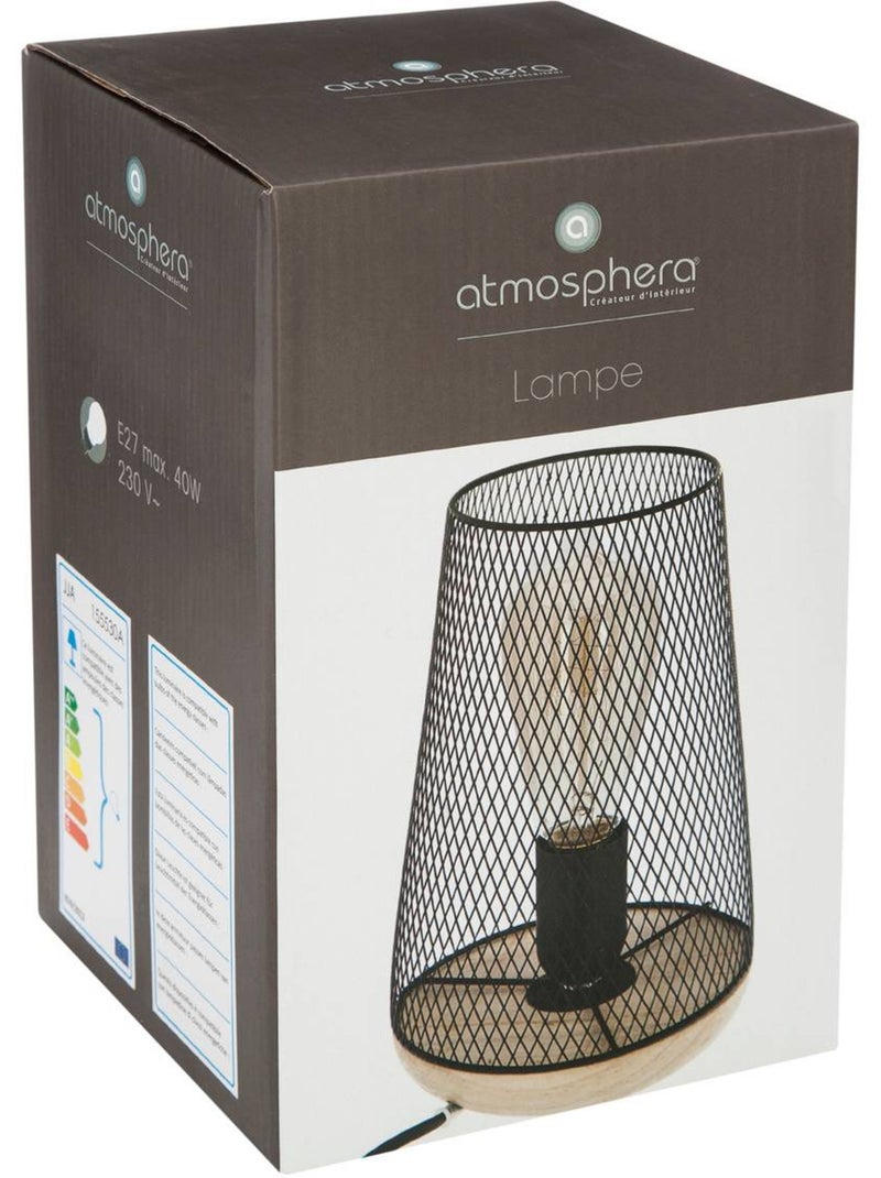 Lámpara zely gris h23cm Negro - Kiabi