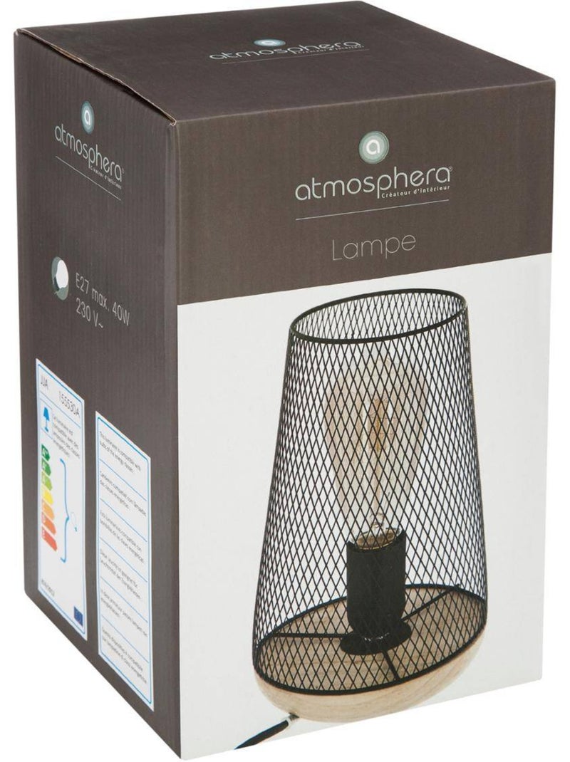Lámpara zely gris h23cm Negro - Kiabi