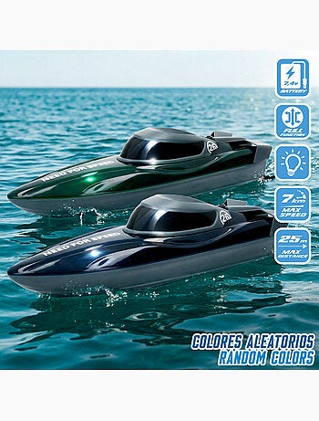 Lancha de juguete teledirigida giros 360º speed & go