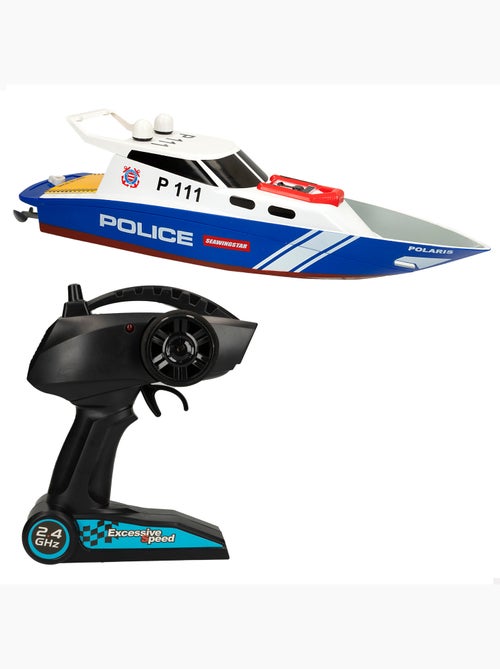 Lancha teledirigida policía 36 cm racing boat - Kiabi