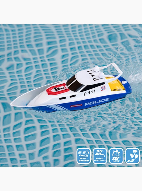 Lancha teledirigida policía 36 cm racing boat - Kiabi