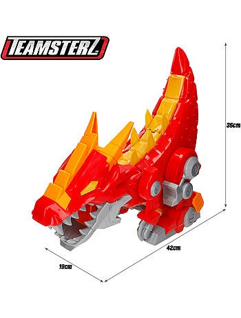 Lanzador coches luminoso con sonido y coche metálico teamsterz