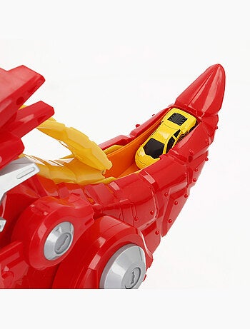 Lanzador coches luminoso con sonido y coche metálico teamsterz