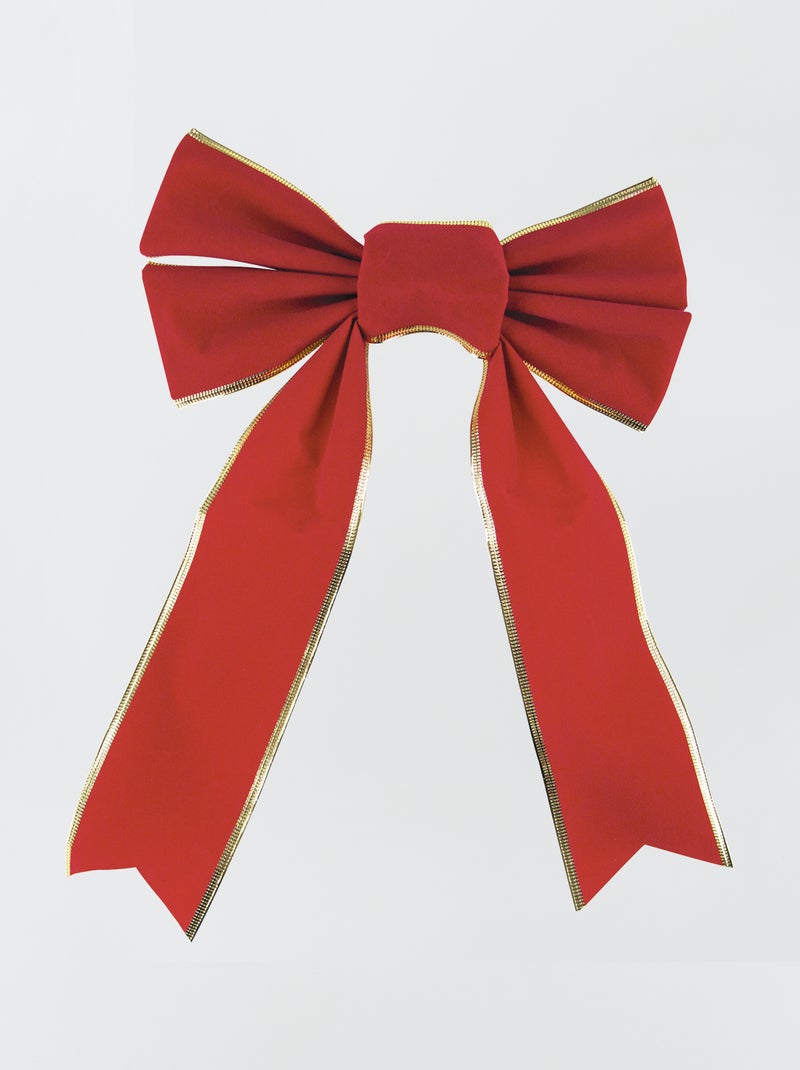 Lazo de terciopelo de decoración ROJO - Kiabi