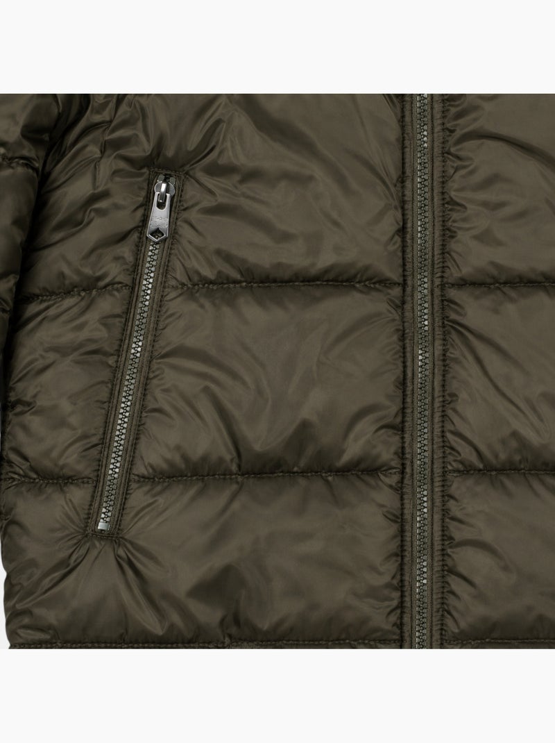 Lee cooper - abrigo largo acolchado de hombre Caqui - Kiabi