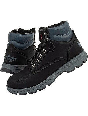Lee Cooper - Botas a los Tobillos de Pieles Ecológicas Diseño Logotipos para Hombre