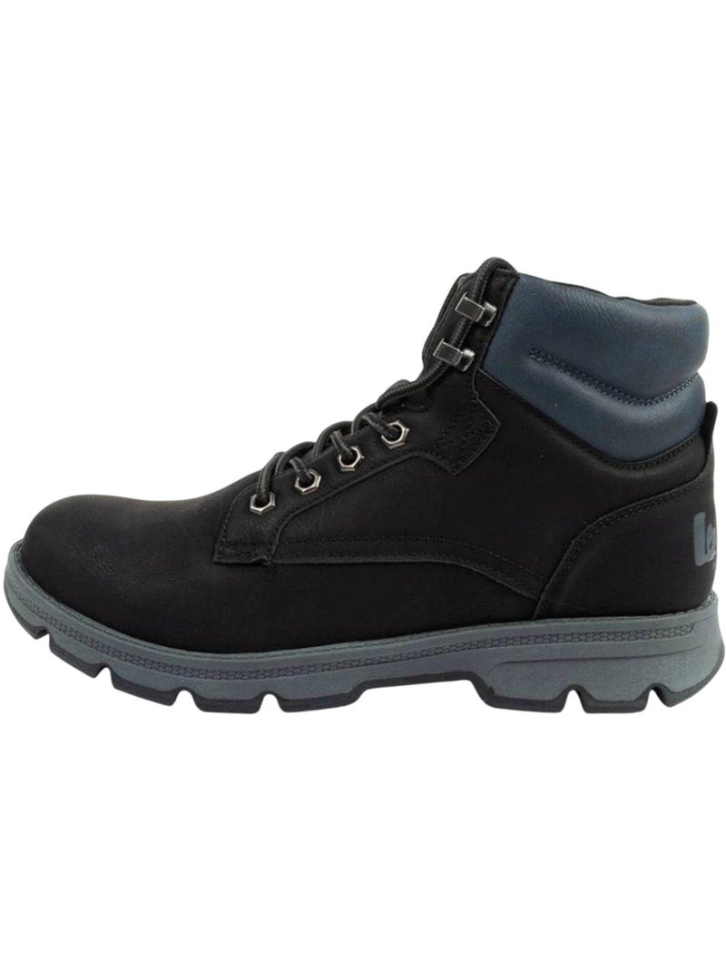 Lee Cooper - Botas a los Tobillos de Pieles Ecológicas Diseño Logotipos para Hombre Negro - Kiabi
