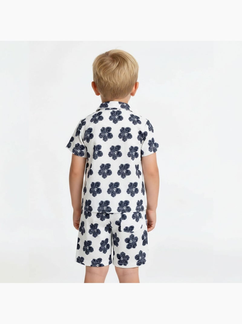 Lee Cooper - Camisa de manga corta y pantalones cortos a juego Blanco - Kiabi